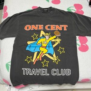 Ryan Trahan Howdy Merch One Cent Travel Club Grey T Shirt